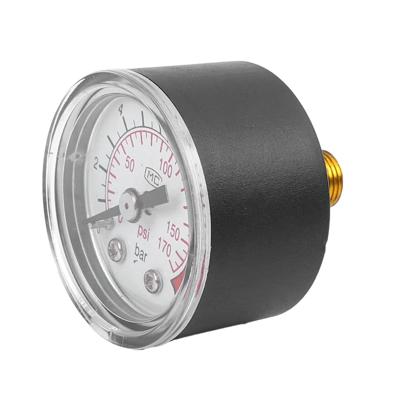 

0-12BAR 0-170PSI 10mm Thread Gas Air Pump Pressure Gauge Compressor Manometer