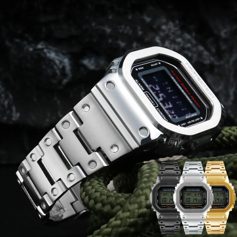 Ремешок из нержавеющей стали для Casio G-SHOCK GA2100 GA2110 мужской прецизионный стальной