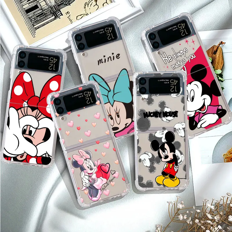 

Mickey Mouse Cute Minnie Case for Samsung Galaxy Z Flip 4 ZFlip3 5G Z Flip 3 Flip4 zflip ZFlip4 Soft Phone Cvoer Transparent