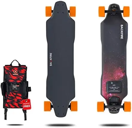 

II Skateboard with Backpack,Top Speed of 26 Mph,12 to 15 Miles Range,Suitable for Adults & Teens ( Exclusive Version) Grip tape
