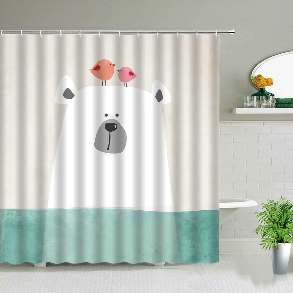 Креативная мультяшная Сова КИТ розовая Милая душевая занавеска для девочки