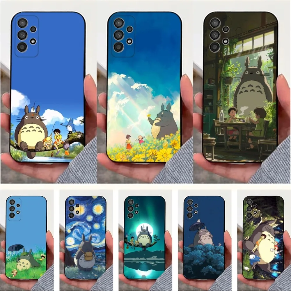 Чехол для телефона с рисунком T-Totoro-ES Samsung S25 S24 S23 S22 S20 S21 S10 Ultra Plus Lite FE мягкий