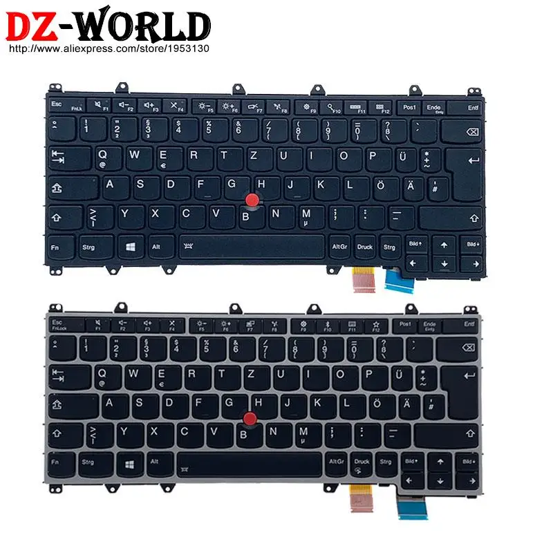 

Немецкая клавиатура Qwertz DE с подсветкой для ноутбука Lenovo Thinkpad X380 Yoga 260 370 01AV728 00PA136 01AX246 01EN439 01AV687 01HW587