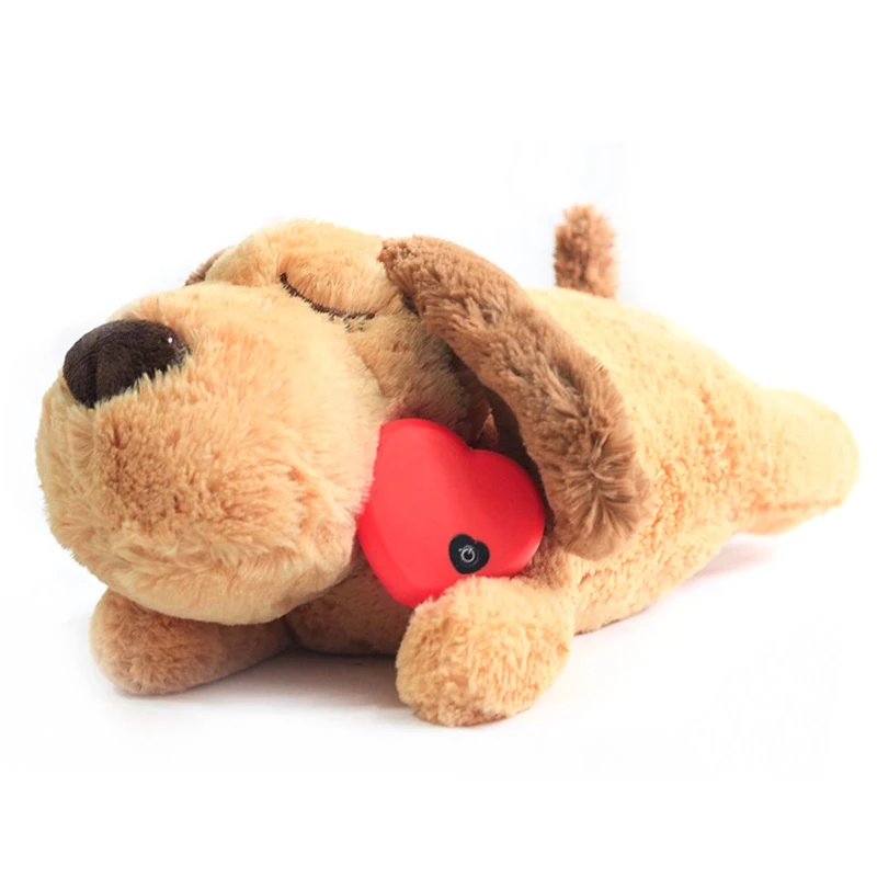 

Cute Heartbeat Puppy Behavioral Training Toy Plush Pet Comfortable Snuggle Pet Anxiety Accompanying Sleep Toy Simulate Heartbeat