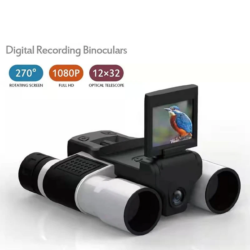 

12x32 HD Optical Digital Camera Binoculars Telescope 2.0" LCD Screen 10000M Telescope Photo Video-Recording Outdoor Binoculars