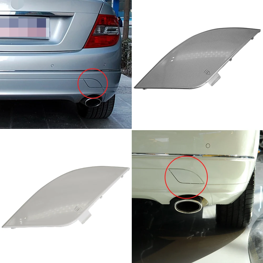 Фото Заглушка буксировочного крюка заднего бампера черная для Mercedes-Benz W204 C-класса 2007-2010 C180 C200 C230 C260 C300, артикул 2048850823 №2