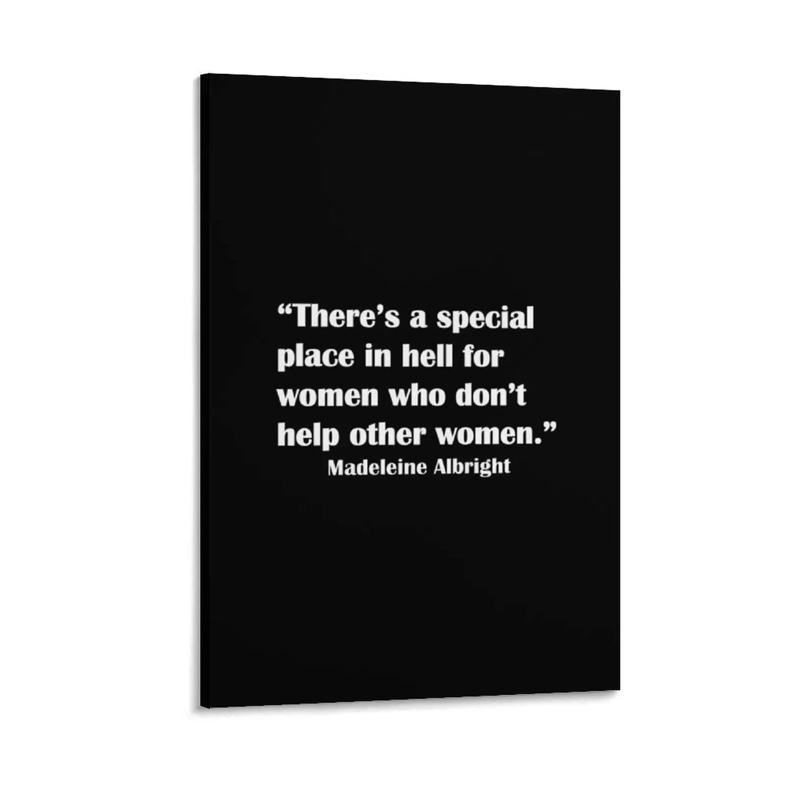 Madeleine Albright Special Place in Hell (белый шрифт) Холст Картина Декор спальни Настенная рамка