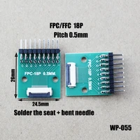 1pcs fpcffc adapter board 1 0mm to 2 54mm connector straight needle and curved pin 468101214151620243040 pin wp 055