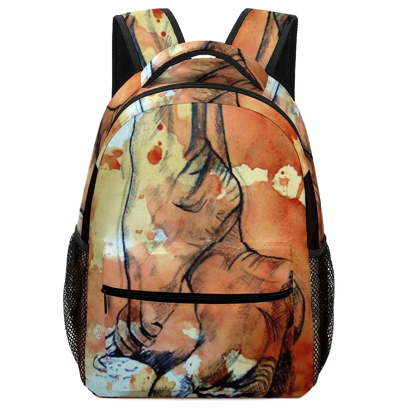 New Fashion Barefoot in The Rain Bags for Girls Boys Women Art  School Bag Personalized Bagpack Kids
