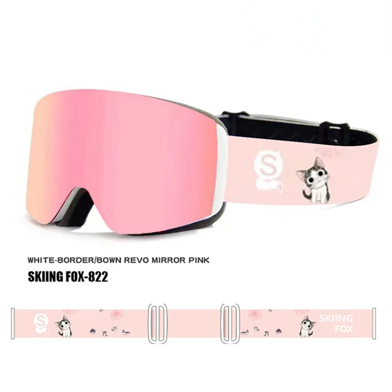 New Professional Winter Skiing Eyewear Magnetic Quick Change Double Layers Anti Fog Snowboard Goggles Men Women Ski Equipment