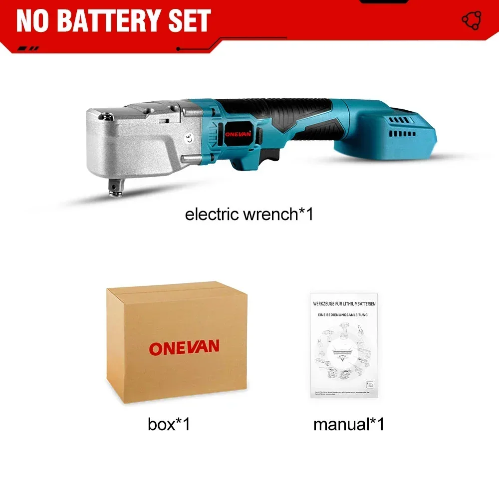 

ONEVAN Бесщёточный электрический ключ 1/2", 1000 Нм, 4800 об/мин