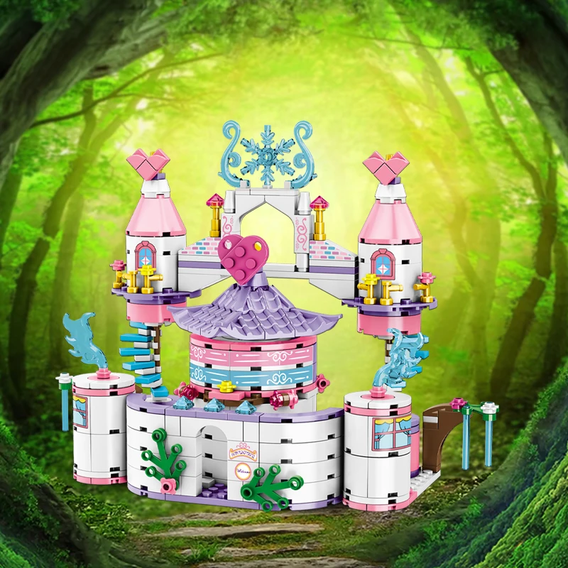 

328Pcs Disney Fairy Tale Cartoon Movie Bricks Toys Beautiful Girls Building Block Castle Toys For Kids Children Birthday Gifts