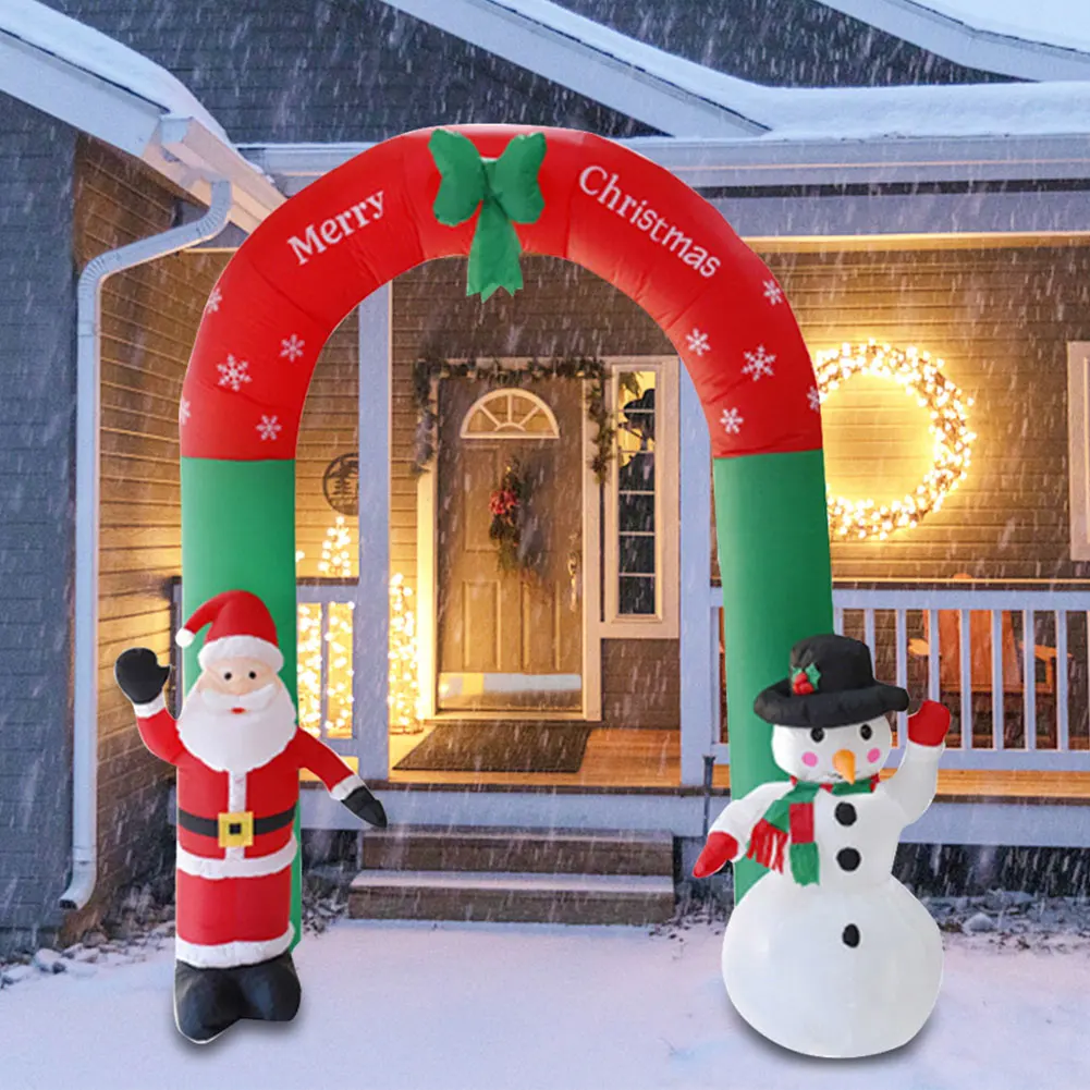 

Christmas Decor Outdoor Lawn Winter Decor Lighted Inflatable Decor Blow Up Giant Xmas Yard Decor for Yard Garden Lawn Archway