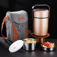 stainless steel lunch box with lunch bag high capacity vacuum insulated bento boxpicnic food storage containers salad snack box