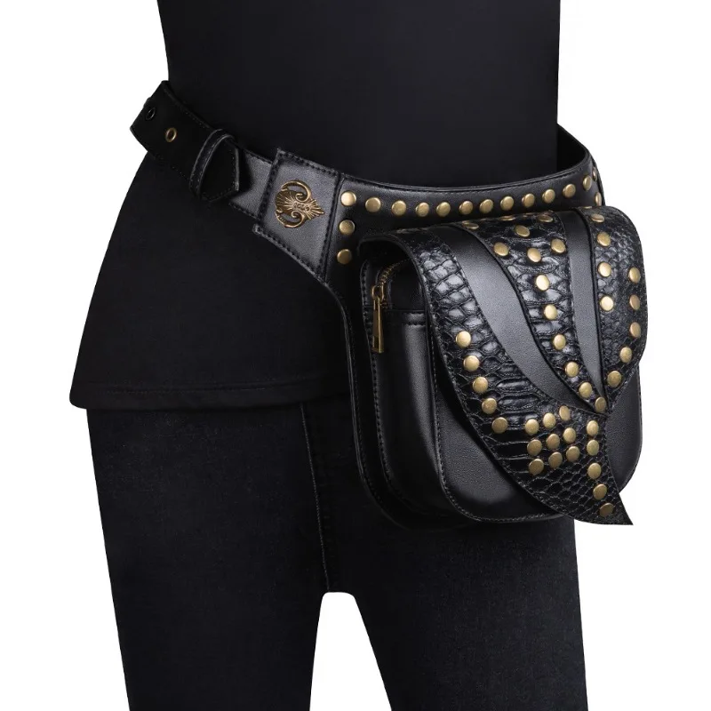 

Steampunk Waist Leg Bags High Quality Leather Women Men Victorian Style Holster Bag Thigh Hip Belt Packs Messenger Shoulder Bags