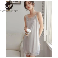 flame of dream 2022 new lace inside nightgown french suspender dress womens sleeping wear 221295