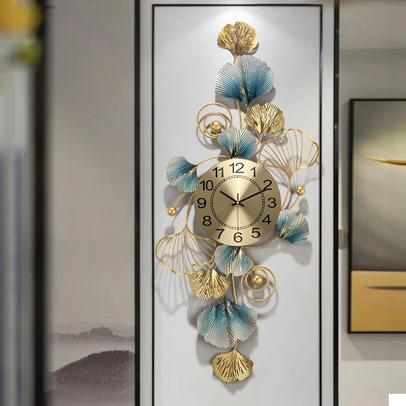 

Luxury Design Wall Clock Kitchen Silent Minimalist Fancy Metal Bedroom Wall Watch Stylish Unusual Horloge Room Decoration