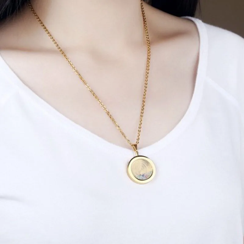 

Statement Wishing Bottle Pendant Necklace Unisex Stainless Steel Colored Zircon Chain Choker Collier Femme Birthday Jewelry Gift