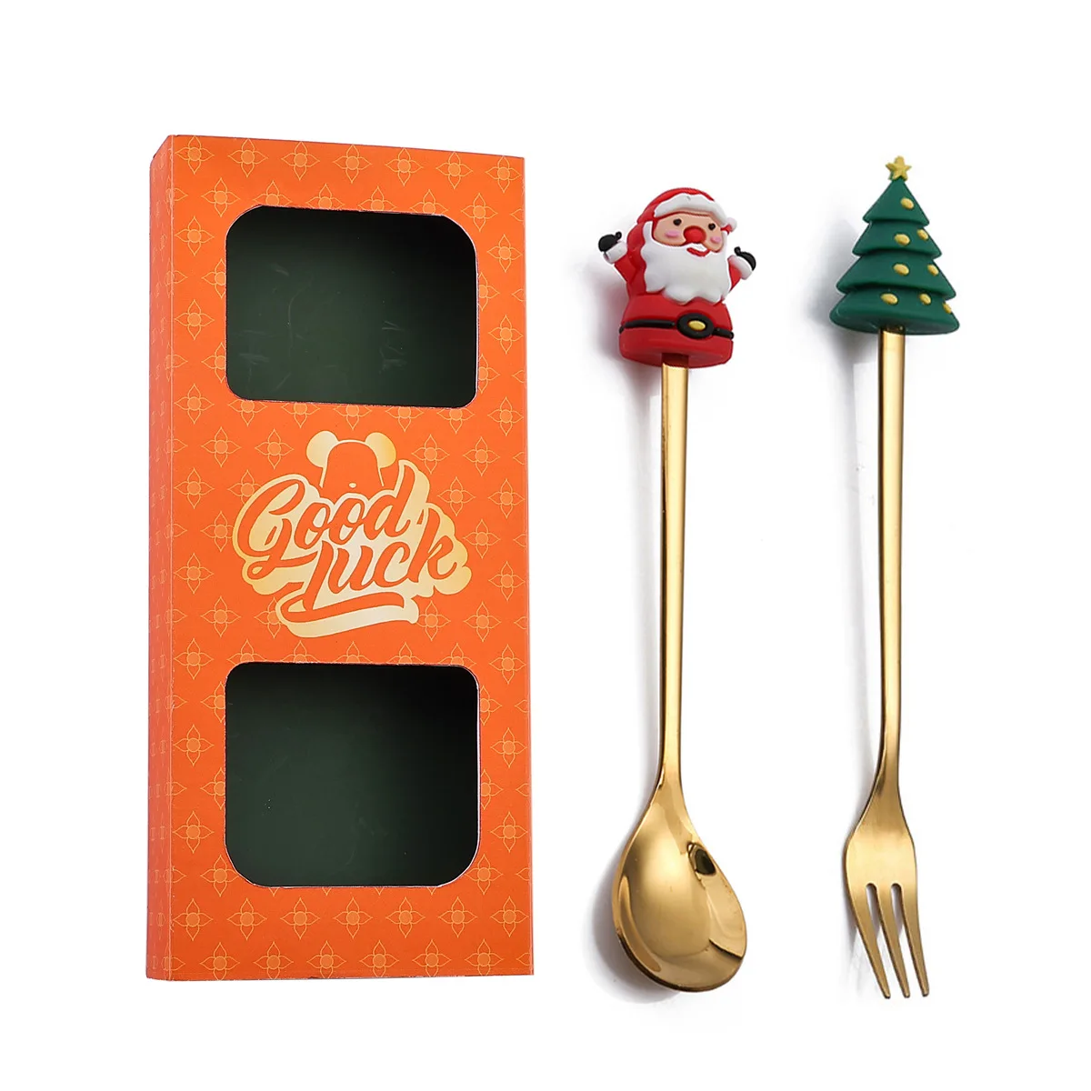 

Золотой набор столовых приборов ZIXI 2 шт.