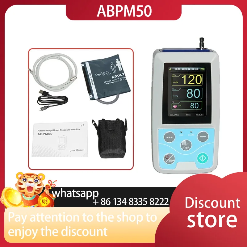 Contec Abpm50 24-часовой амбулаторный монитор артериального давления Электронный