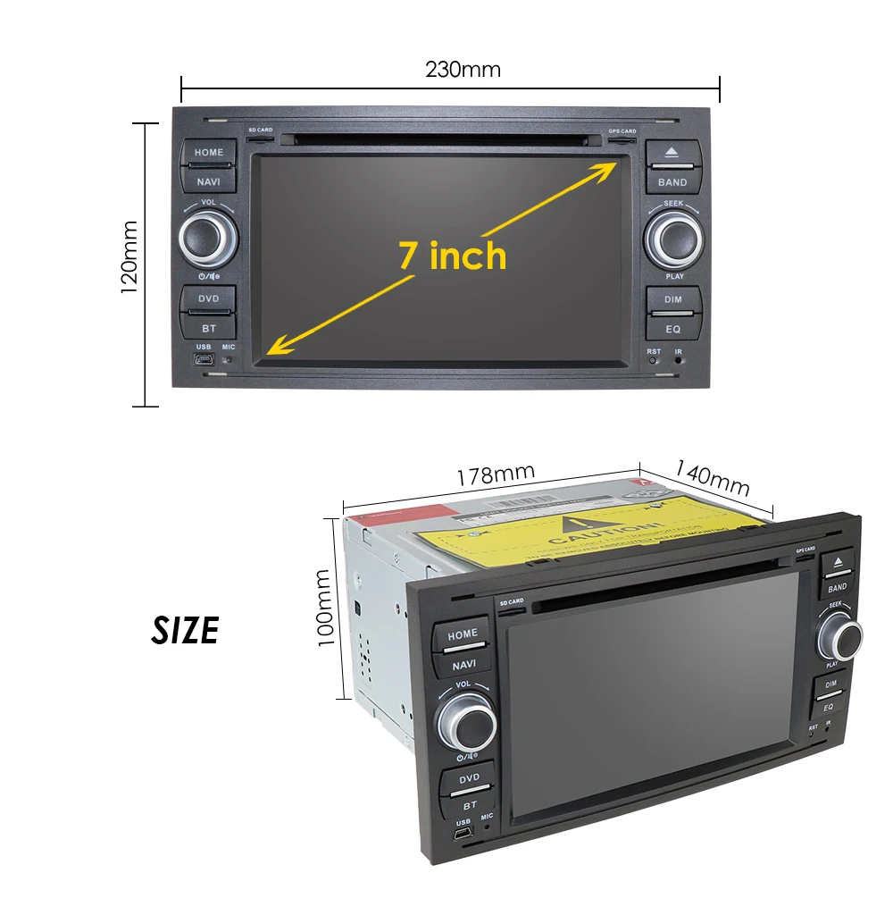 $188.51 DSP IPS 2Din Android 10 Car Radio Multimedia For Ford Mondeo S-max Focus C-MAX Galaxy Fiesta Transit Fusion Connect Kuga DVD GPS