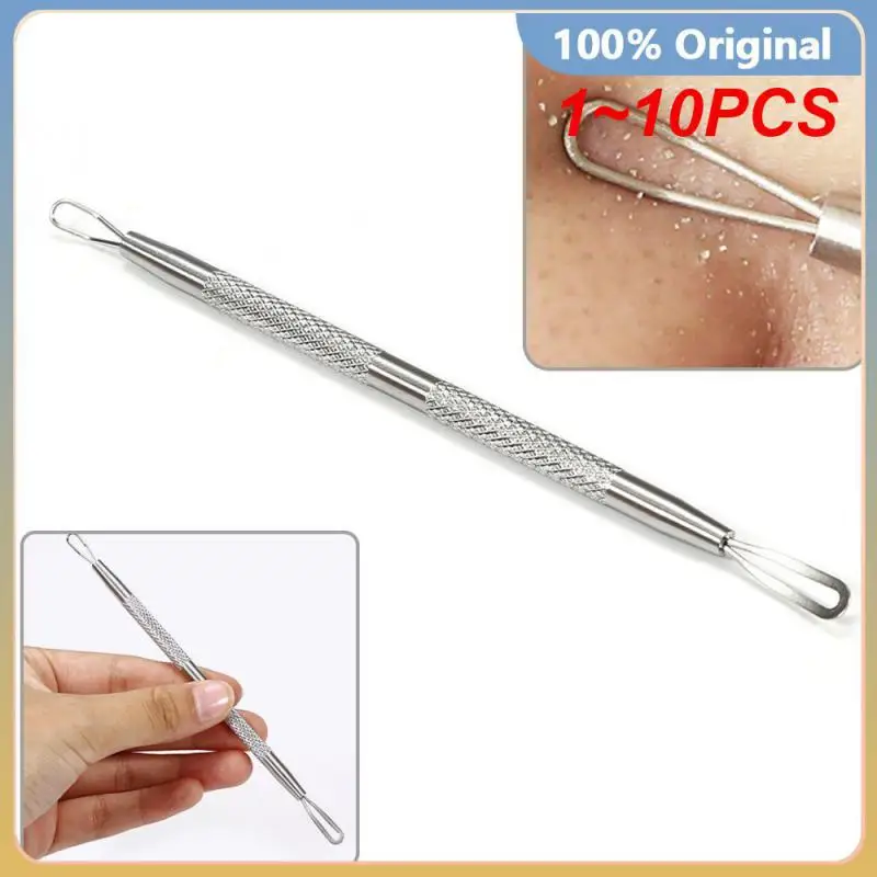 

1~10PCS /1Set Silver Blackhead Needles Comedone Acne Pimple Blemish Remover Tool Spoon For Face Skin Care Facial Pore Cleaner