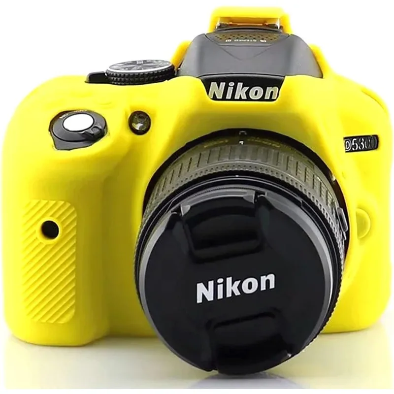 Силиконовый чехол для фотоаппарата Nikon D5300 (желтый)