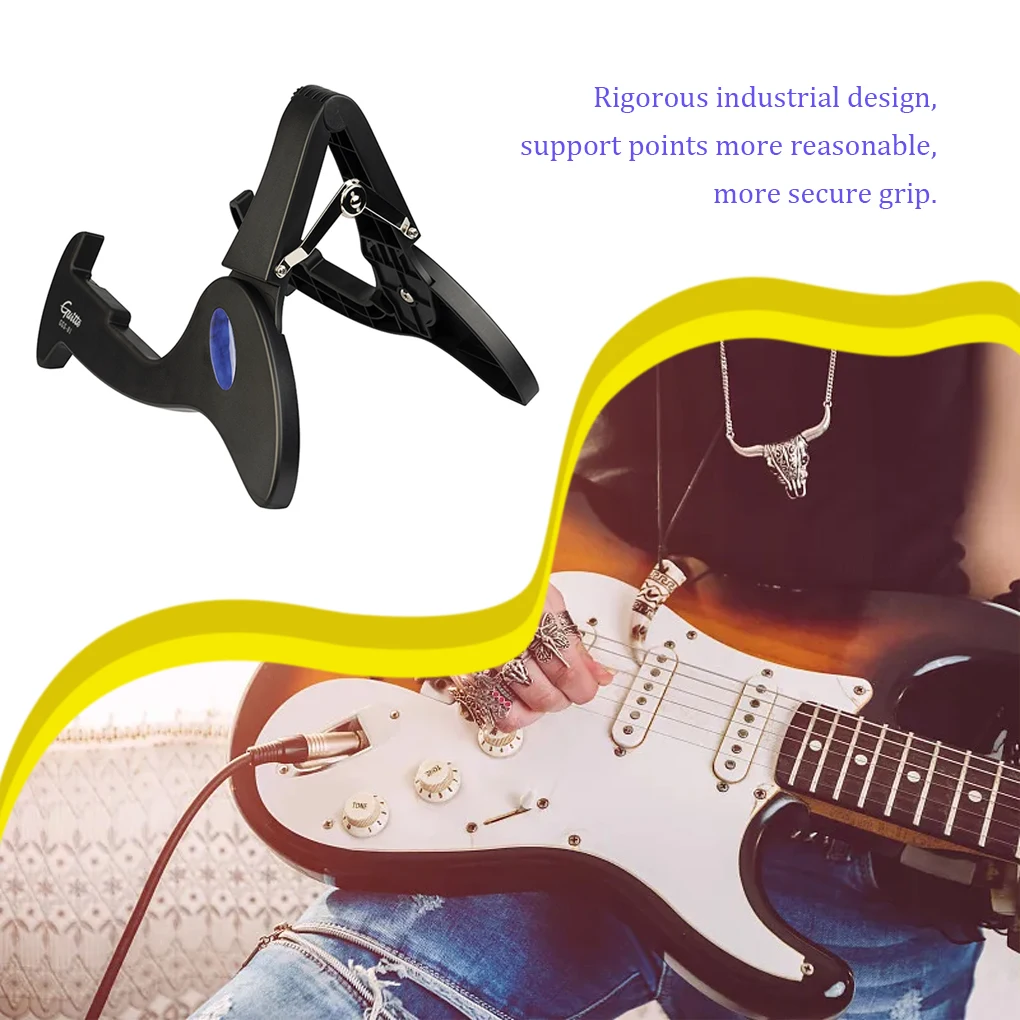 

Guitar Holder Stand Folding Instrument Bracket Frame Premium Electric