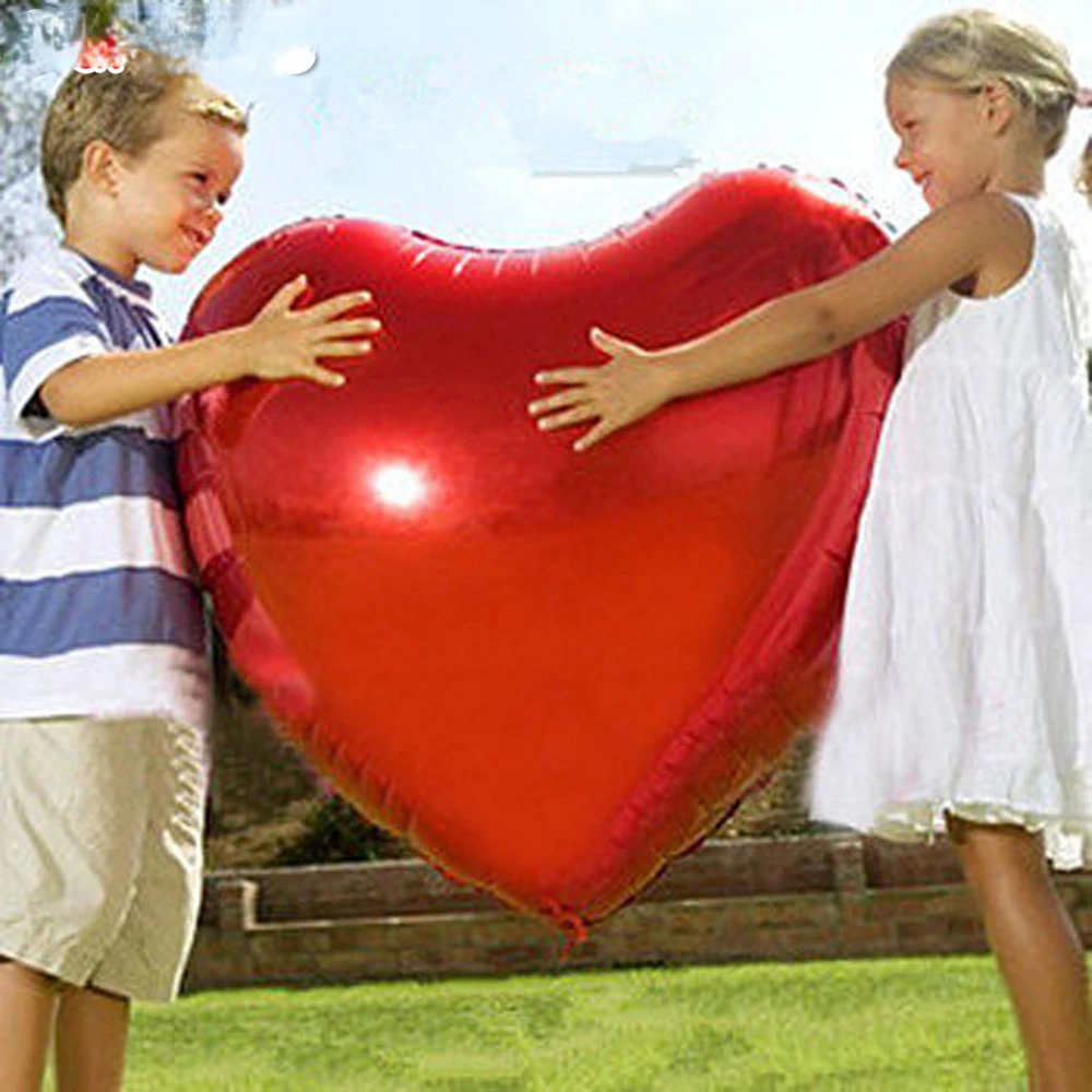 

Heart Balloon 75cm Red Heart Shape Air Party Balloons Valentines Day Wedding Love Decorations Marriage Supplies Foil Balloons