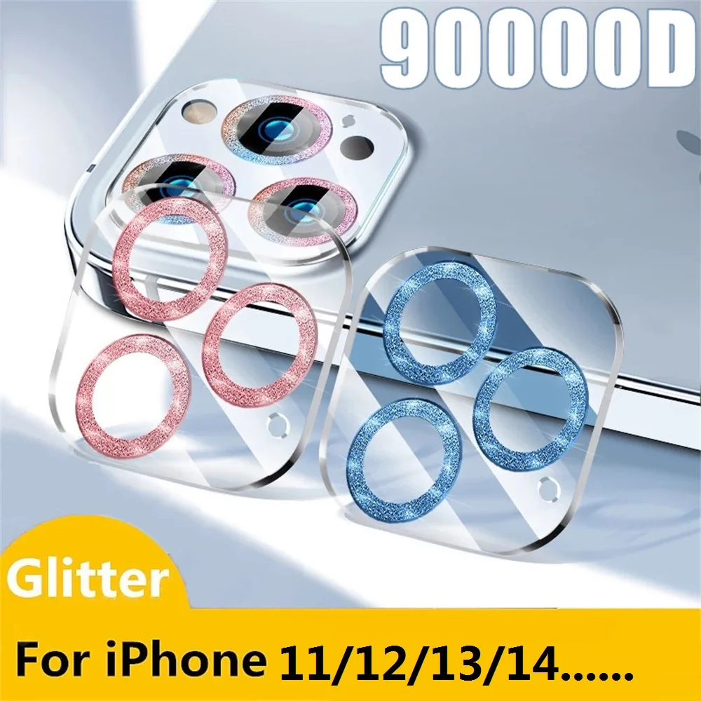 

100pcs Lens Protector Glass For IPhone 13 12 11 Pro Max Protective Camera Lens Glass For IPhone14 Diamond Full-Frame Film