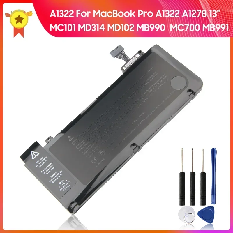 Сменный аккумулятор A1322 для MacBook Pro A1278 13MC700 MC101 MB990 MD314 MD102 MB991 высококачественные