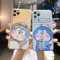 bandai cute anime doraemon stand phone case for iphone 11 12 13 pro max 8 7 6 6s plus x 5 xr xs cover