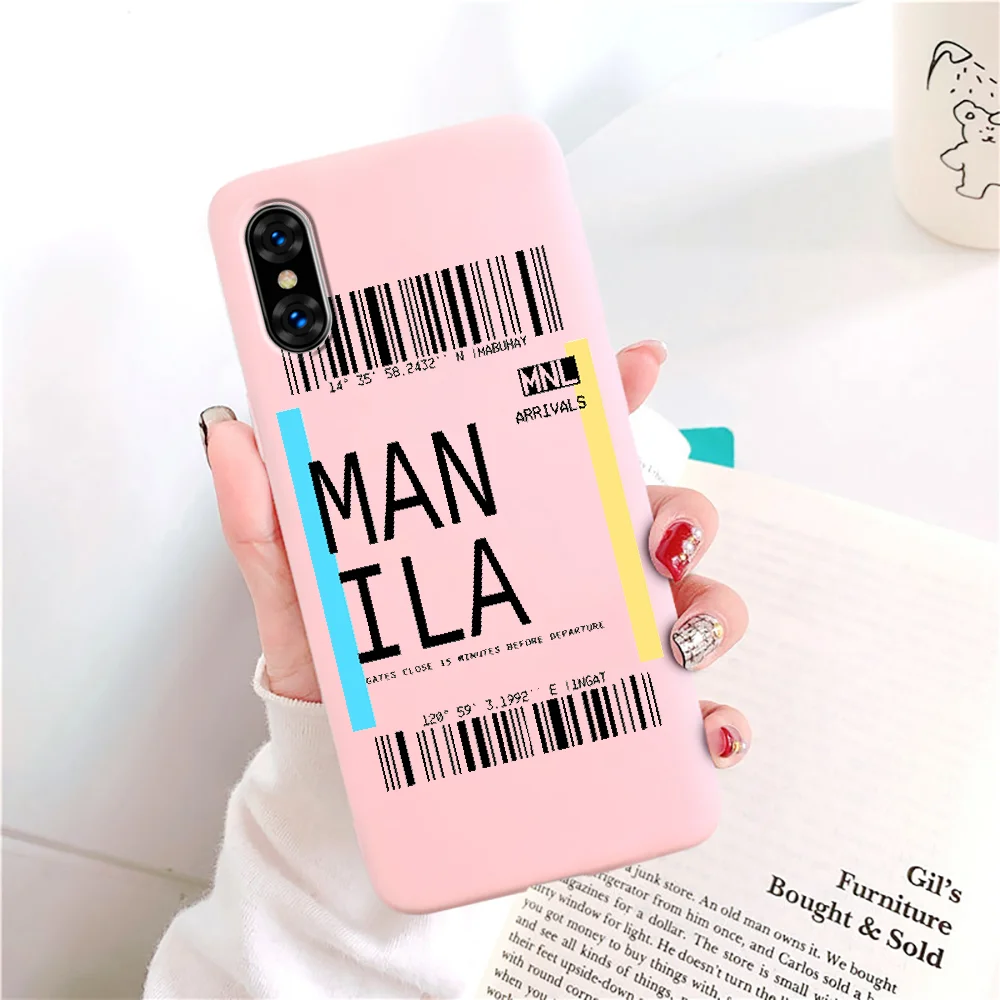 Нью-Йорк Сити Эйр Тикет Фон Кейс для iPhone 5 5S SE 2 6 6S 7 8 11 12 Мини Плюс X XS XR Про Макс черный тренд хузес мода он.