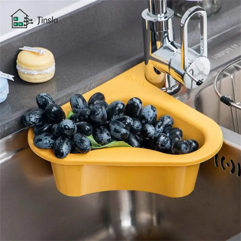 

General Drain Holders Practical Faucet Mat Faucet Stroage Shelf Kitchen Leftover Sink Strainer Plastic Corner Rack Sink Holder