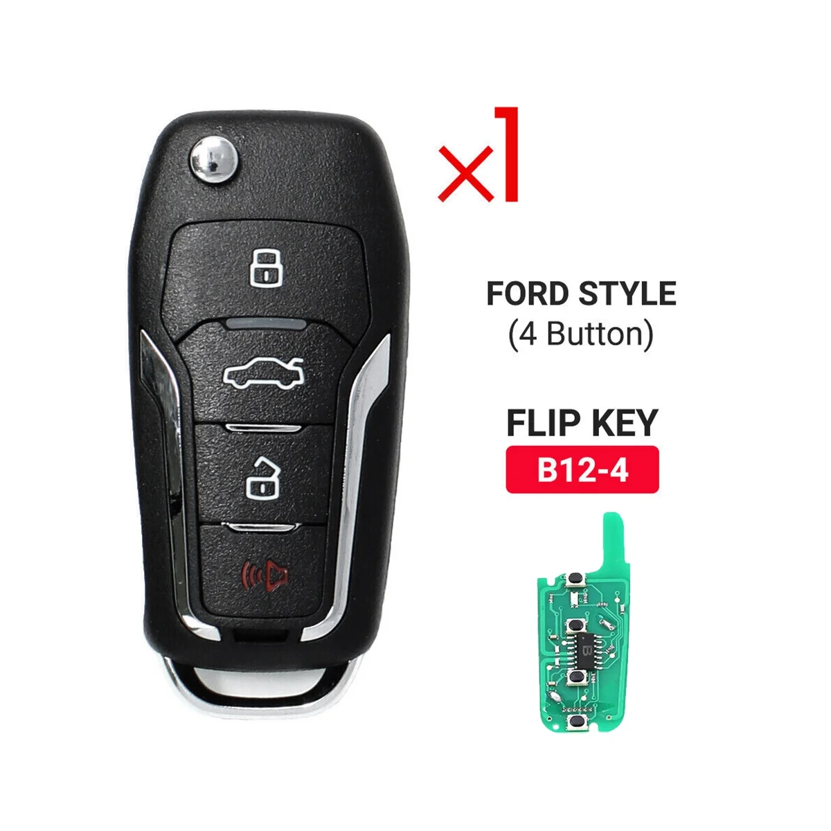 

KEYDIY B12-4 KD Remote Control Car Key Universal 4 Button for Ford Style for KD900/KD-X2 KD MINI/ URG200 Programmer