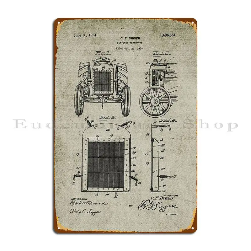 

1920 Защита радиатора, металлическая искусственная кожа, персонализированный постер для паба, заржавеет