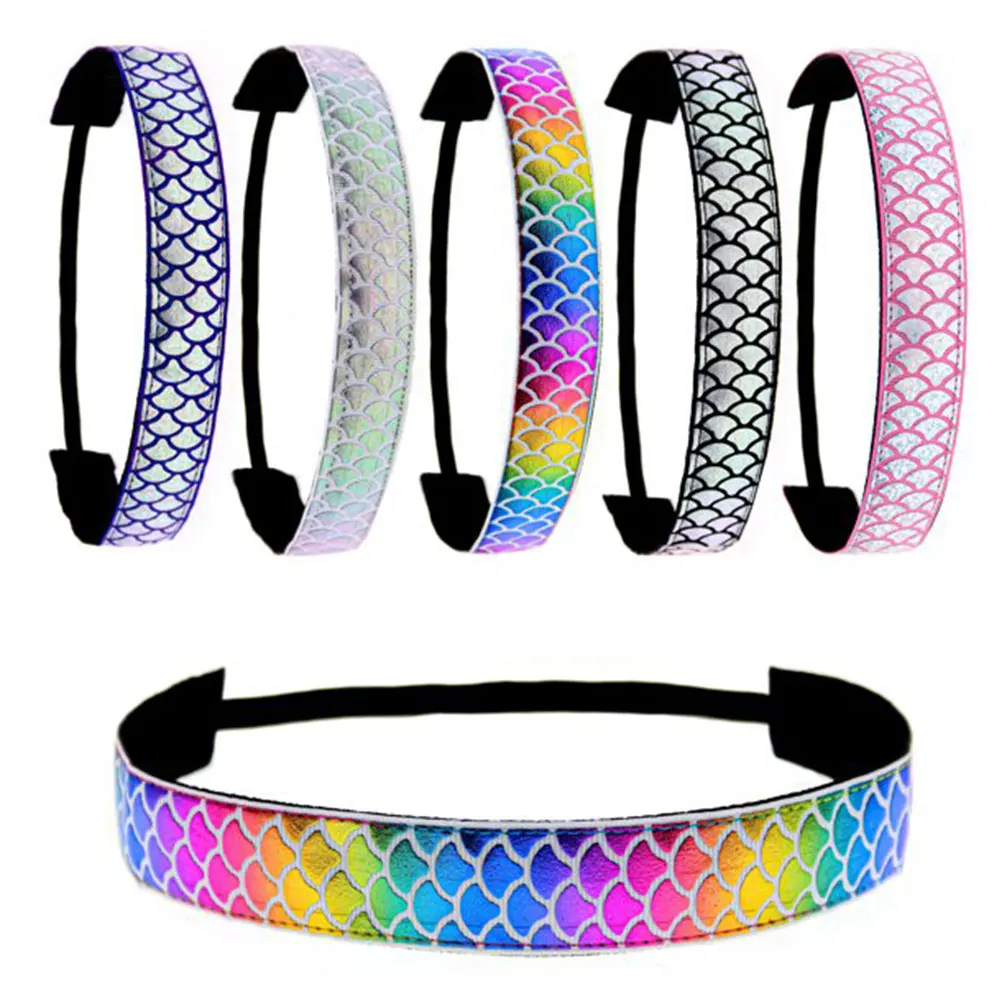 

Girls Colorful Elastic Hair Bands Twinkling Headbands Sports Yoga Anti Slip Shining Hair Band for Kids Hair Accessories