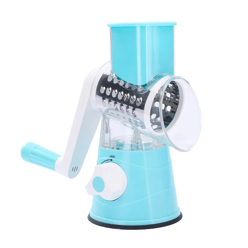 

Manual Vegetable Cutter Slicer Grater Multifunction 3 in 1 Round Cutter Spiralizer Roller Shredder Vegetable Fruit Chopper Tools
