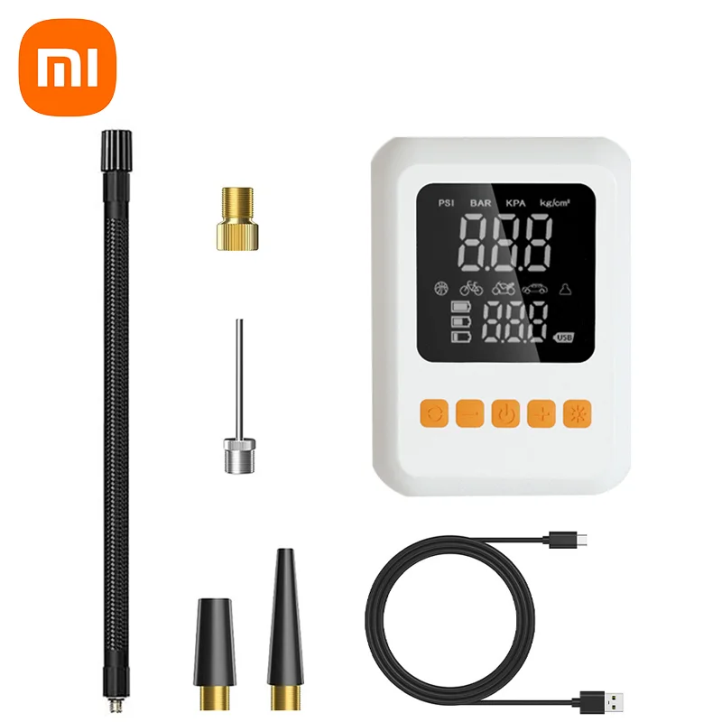 

Портативный велосипедный электромобиль Xiaomi, воздушный насос для шин, ручной беспроводной зарядный воздушный насос, установленный на автомобиле, цифровой дисплей