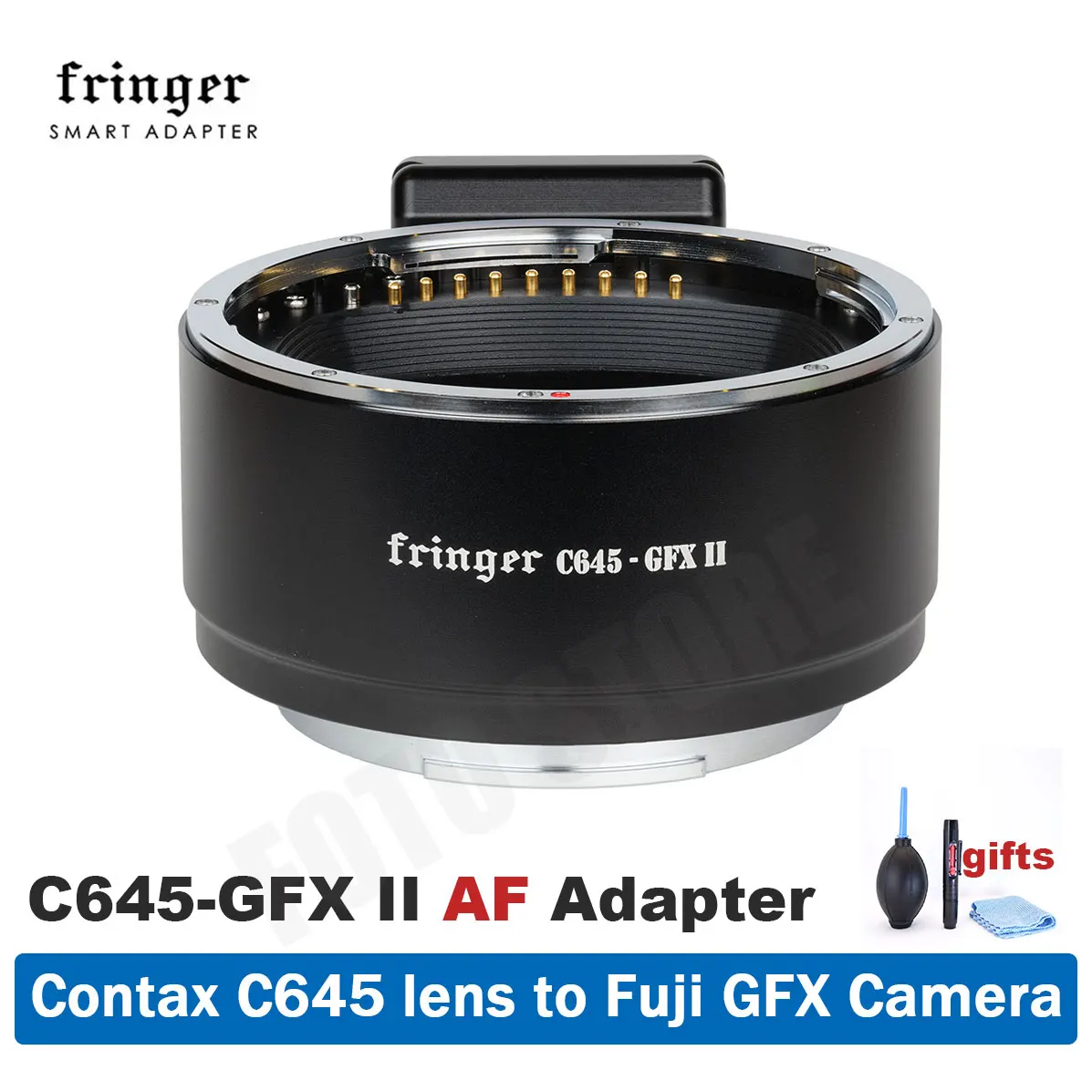

Адаптер для объектива Fringer C645-GFX II для объектива Contax 645 к фотоаппаратам Fuji GFX GFX100 100S GFX50S GFX 50R 50S II AF