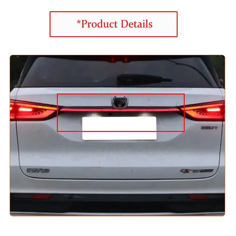 Фото Новые задние фонари для Changan CS75 PHEV MK1 2019-2024: центральные светодиодные фонари полной ширины для задней двери, автоаксессуары №3