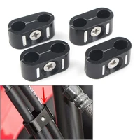 4x universal motorcycle edge cut brake throttle cable wire line clips holder clamp for harley 1984 up cnc aluminum