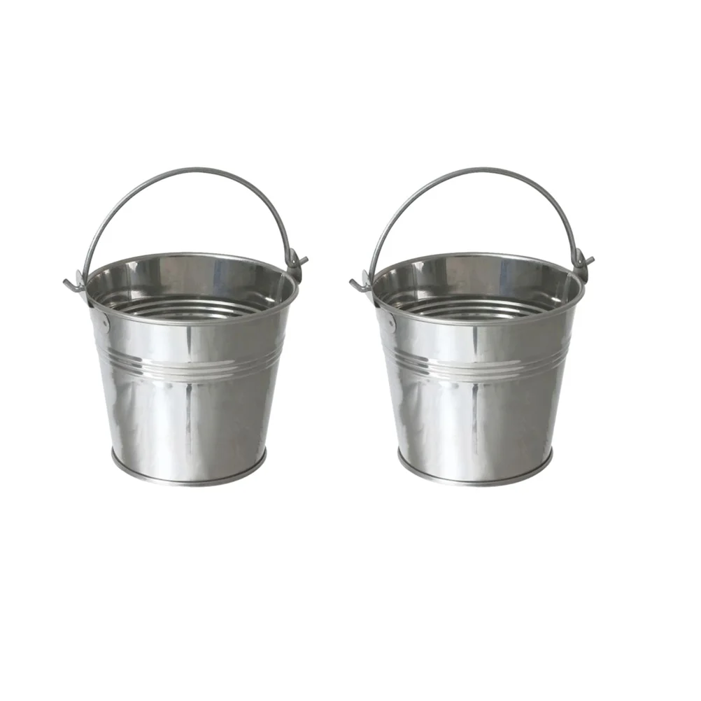 

Bucket Metal Buckets Mini Tin Pails French Tinplate Serving Fries Pail Party Galvanized Ice Candy Favor Flower Icing Handles