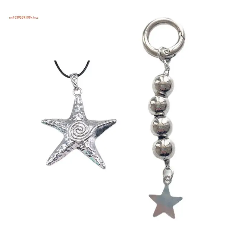 2 шт. преувеличивают индивидуальность пентаграммы звезда кулон ожерелье для