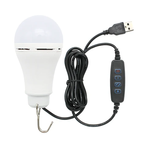 Уличный светодиодный светильник с питанием от USB для кемпинга, 3 цвета, с регулируемой яркостью, портативные лампочки в виде фонариков для дома, рыбалки, туризма, палатки, аварийная Ночная лампа