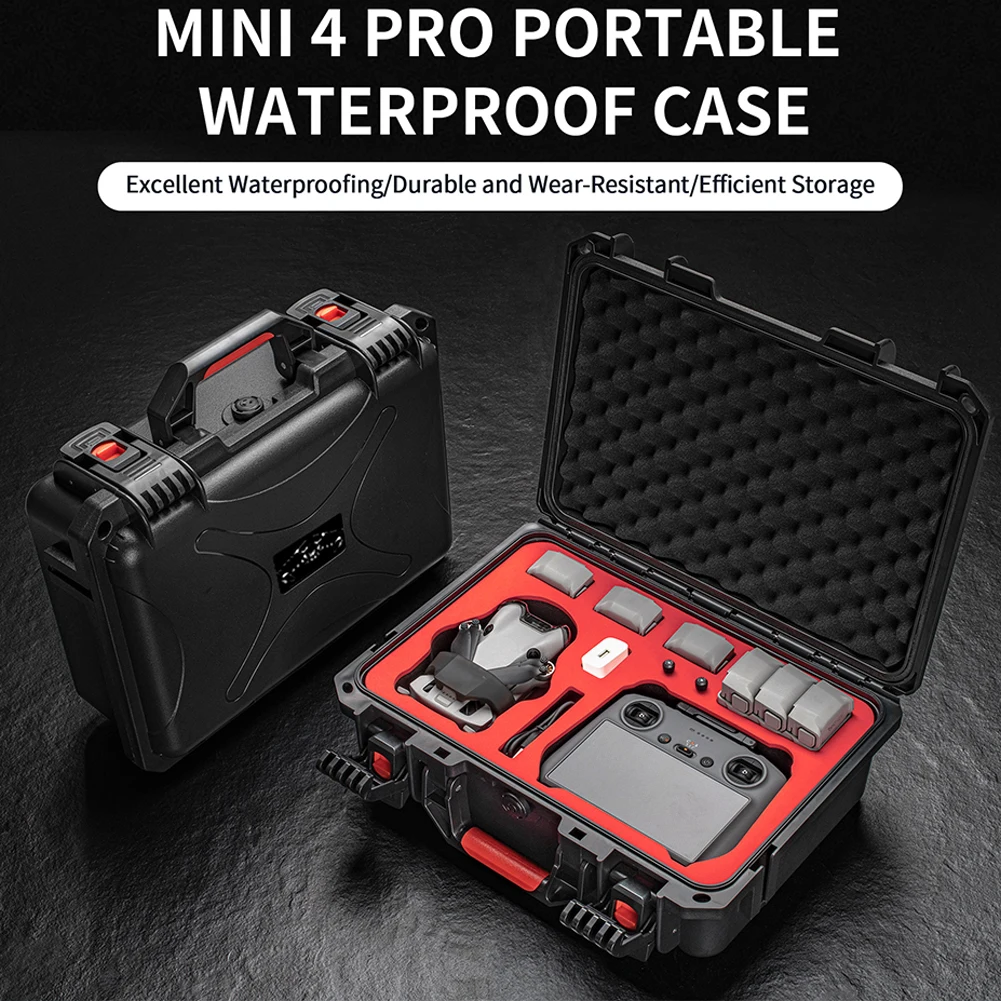 

Жесткий портативный водонепроницаемый бокс для хранения телефона и контроллера, совместимый с аксессуарами для Дронов DJI Mini 4 Pro