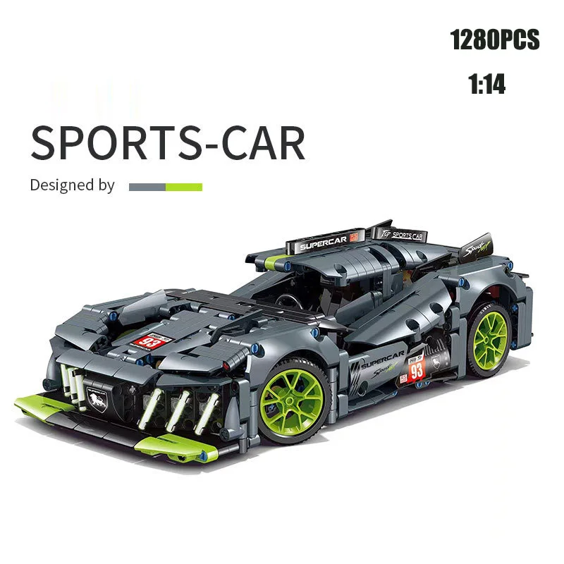 

2023 новый технический Peugeoted 9X8 Мужской гибридный гиперкар Супер гоночный автомобиль 1280 шт. Строительные блоки Кирпич мальчик взрослый подарок