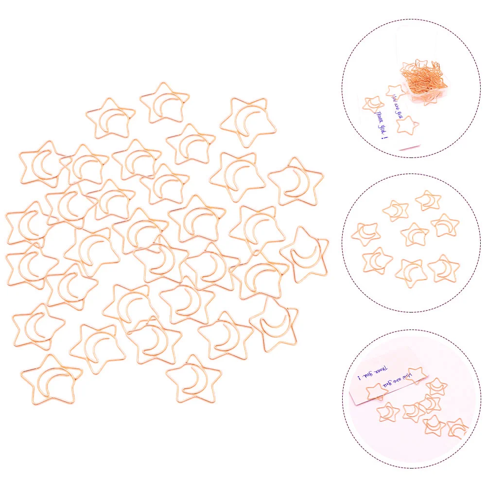 

100 Pcs Gold Decor Decorative Paper Clips Small Document Metal Craft Mini Multi-use Office