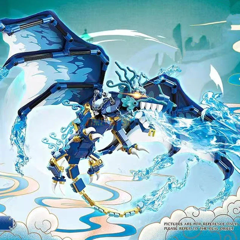 Creative Expert MOC QUANGUAN Dragon Ninja Ice Fire Строительные блоки Кирпичи Головоломки Игрушки для