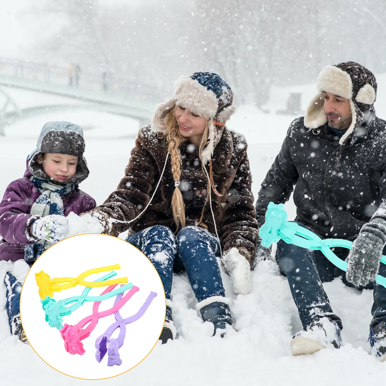 

6 Pcs Snowball Clip Ins Maker Toys Tool Kit Plastic Kids Child Portable Children Tools
